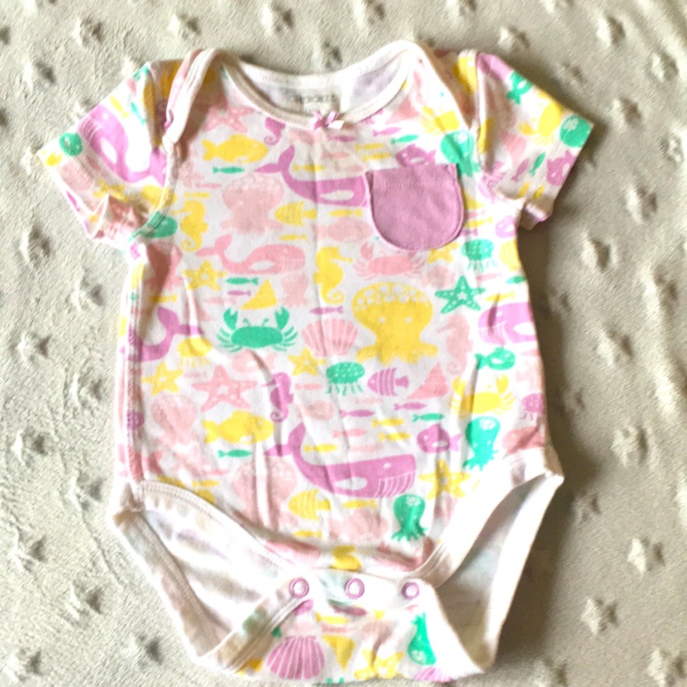 8/15 Sea animal pattern onesie